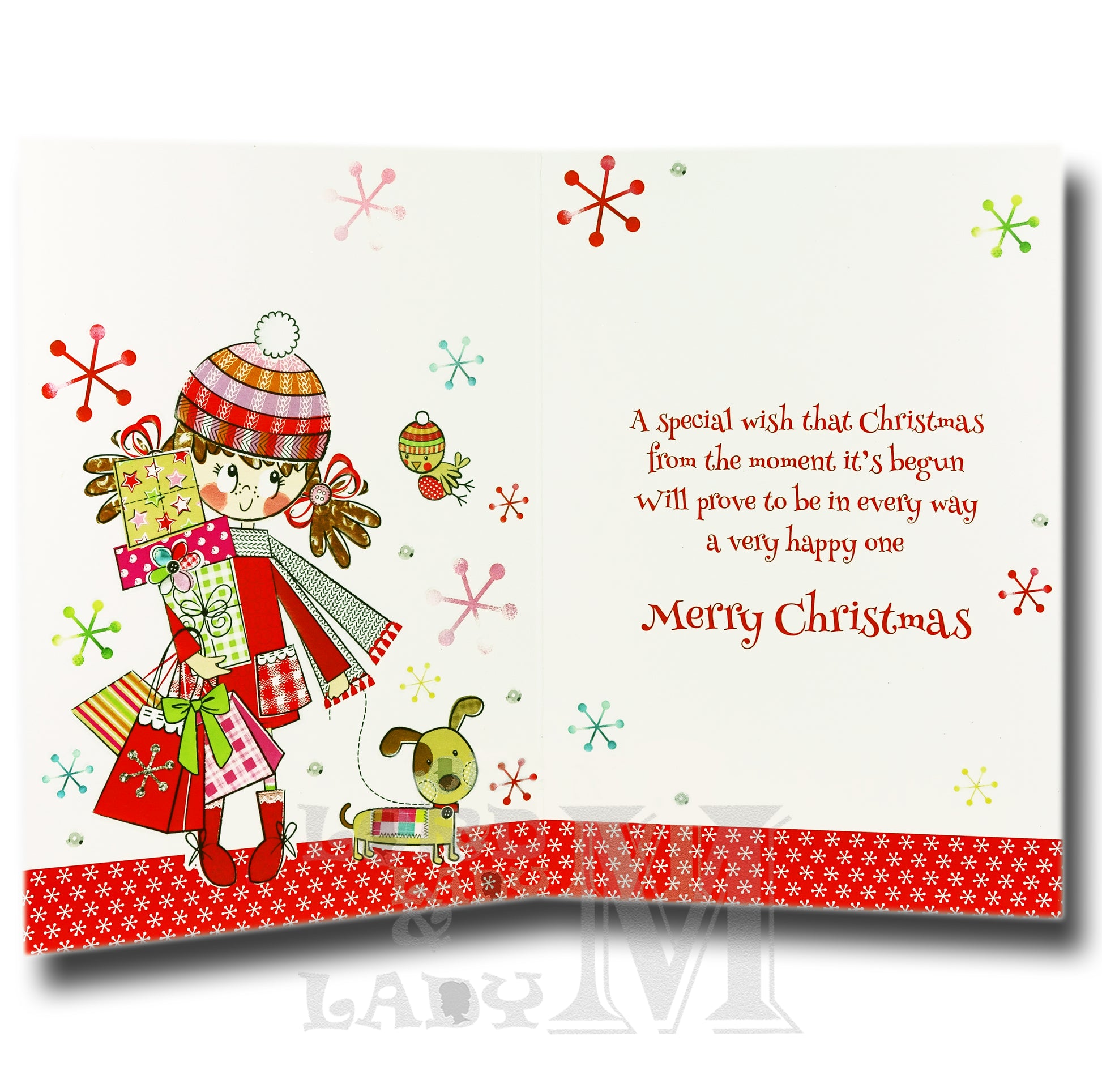 19cm - Auntie Happy Christmas - Brunette Gifts -BG