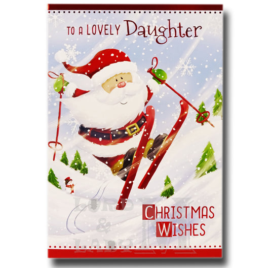 19cm - To A Lovely Daughter Christmas Wishes - BGC