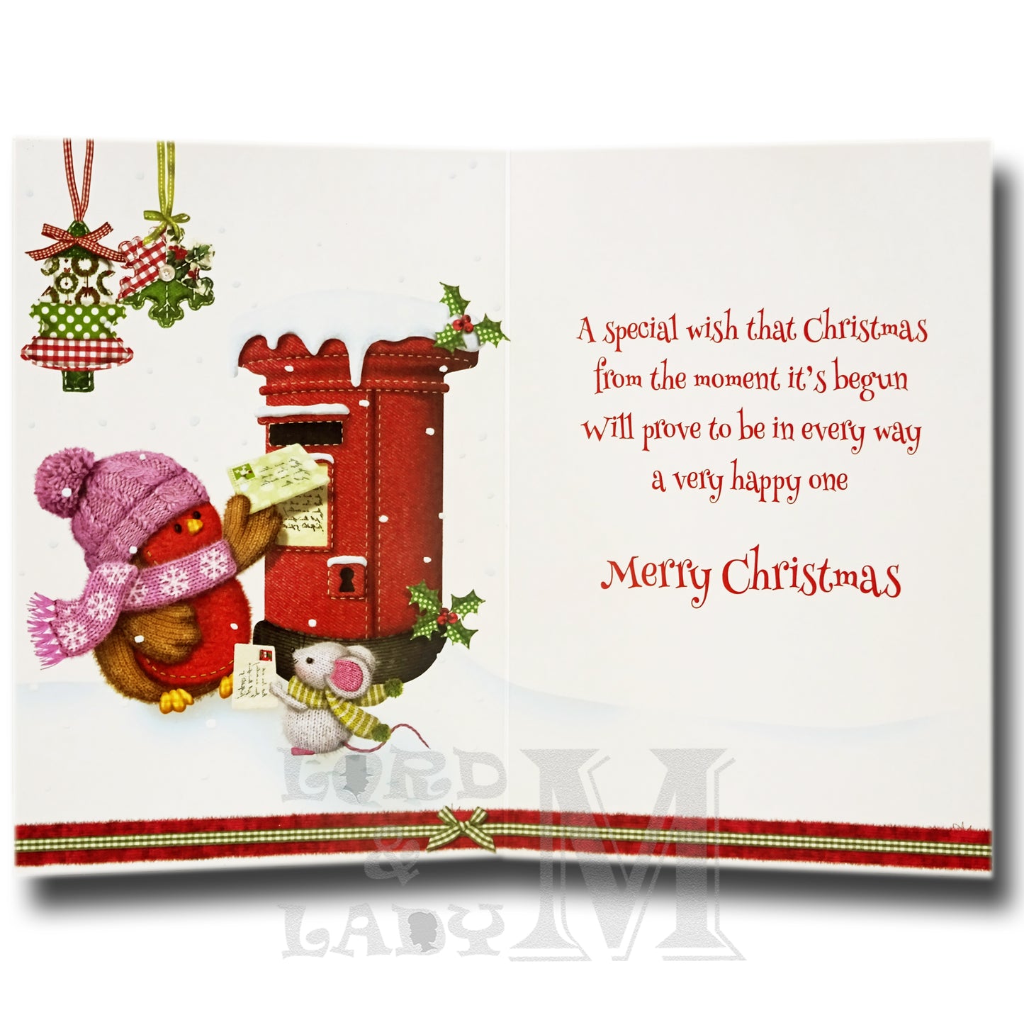 19cm - Daughter Happy Christmas - Postbox - BGC