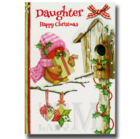 19cm - Daughter Happy Christmas - Birdbox - BGC