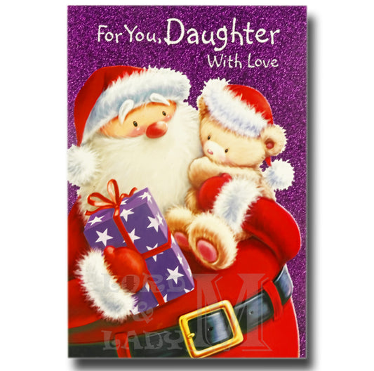 20cm - For You, Daughter With Love - Santa - BGC