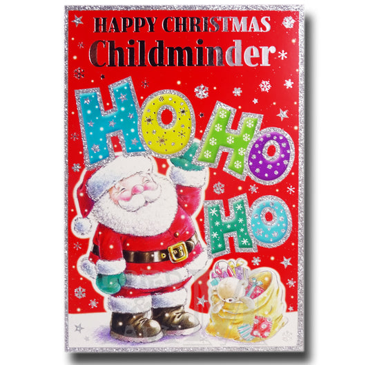 19cm - Happy Christmas Childminder Ho Ho Ho - BGC