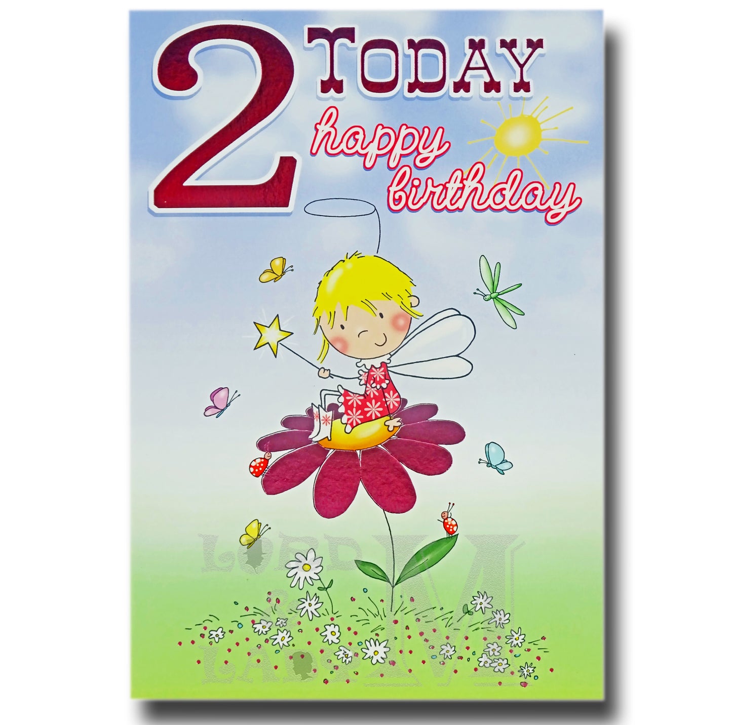 19cm - 2 Today Happy Birthday - Fairy On Flower -E