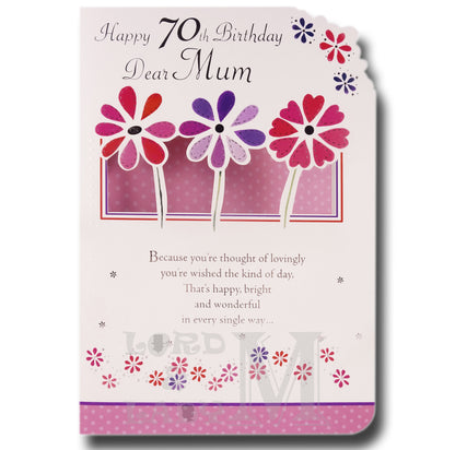 22cm - Happy 70th Birthday Dear Mum - BGC