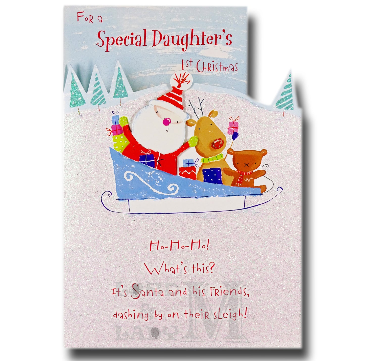 28cm - ... Daughter's 1st - Santa On Sleigh -DGC