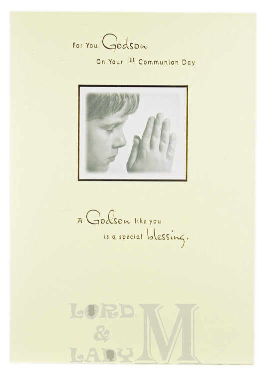 23cm - For You, Godson On Your 1st Communion - E