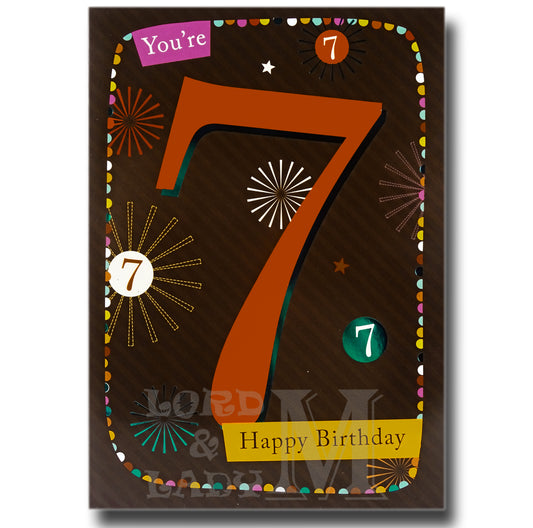 20cm - You're 7 Happy Birthday - RV