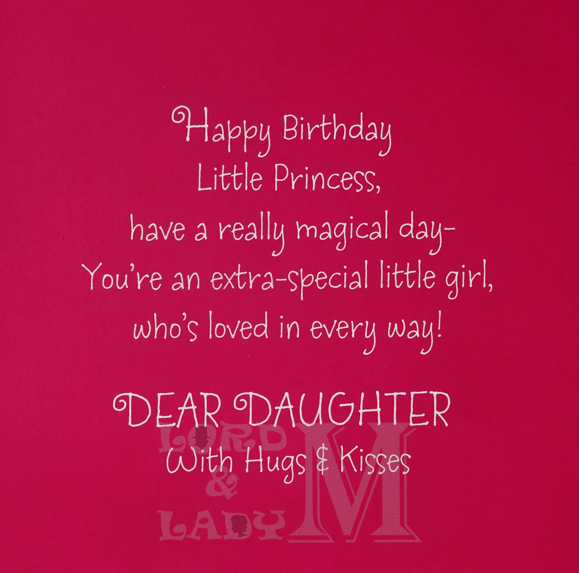 19cm - Happy Birthday Daughter - Girl Dress Up - E