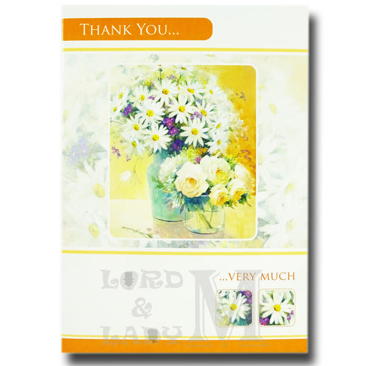 20cm - Thank You Very Much - Flowers In Vases - RV