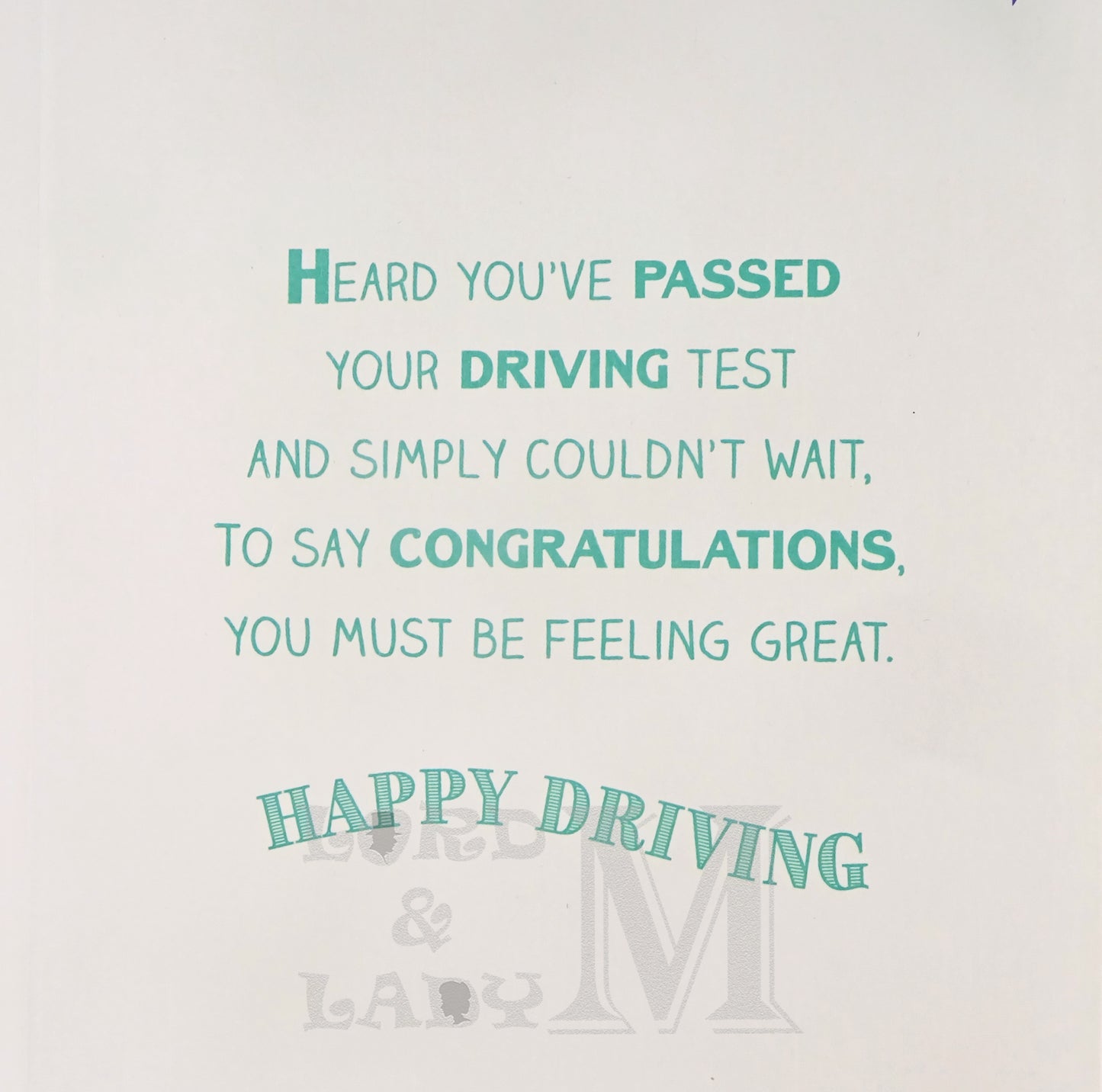 23cm - Congratulations You're A Driver Now - BGC