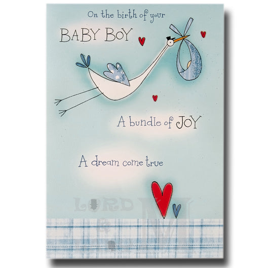 23cm - On The Birth Of Your Baby Boy A Bundle - E