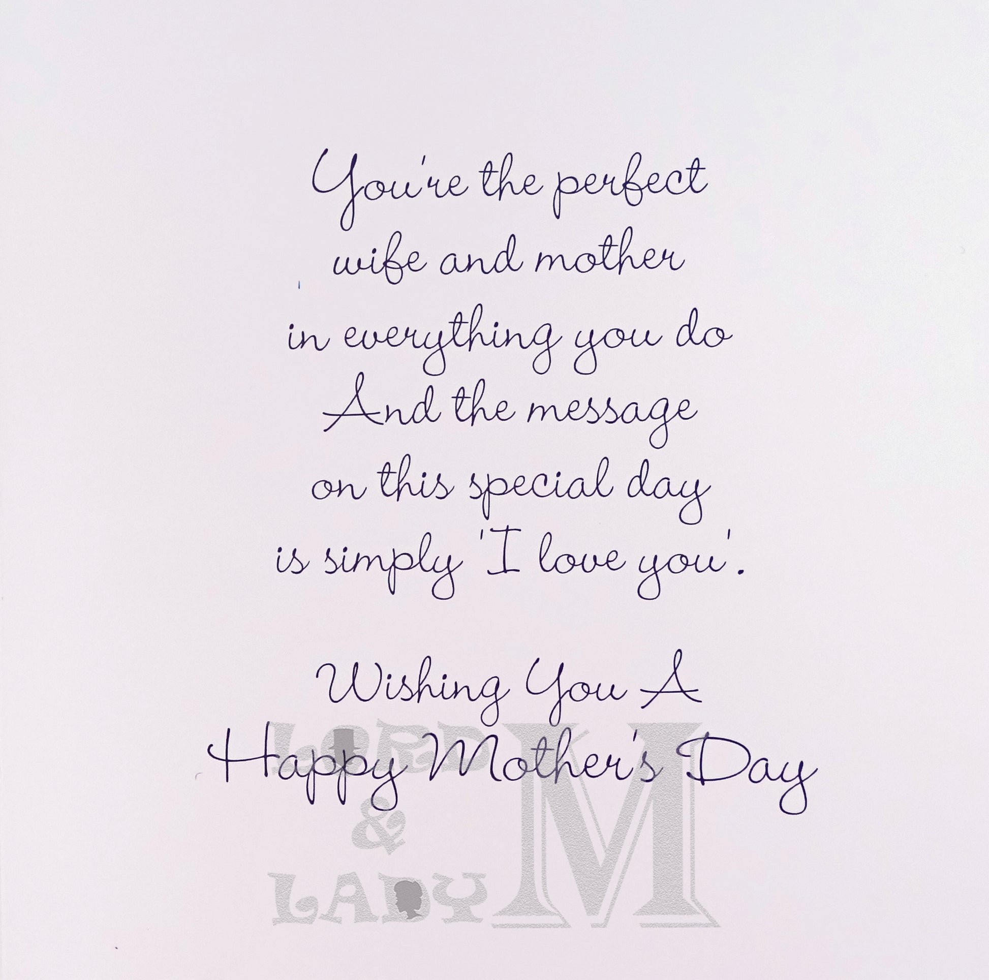 23cm - Mother's Day Wishes For My Wife - E