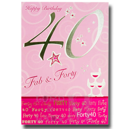 21cm - Happy Birthday 40 Fab & Forty - P