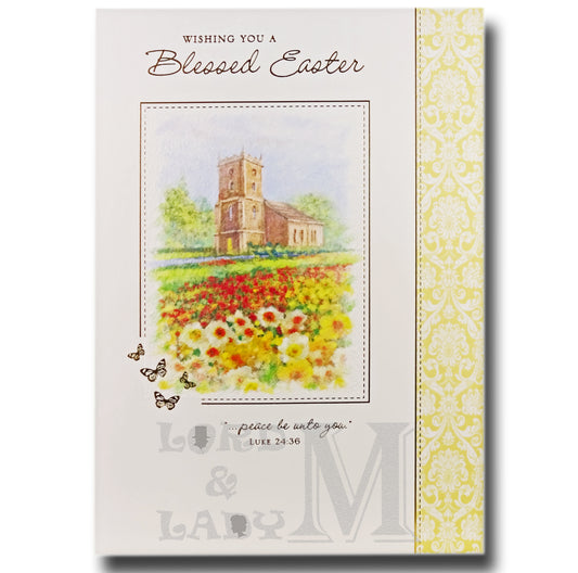 19cm - Wishing You A Blessed Easter - Church - E