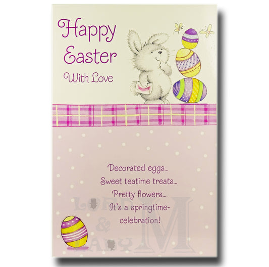 Happy Easter With Love - Bunny 3 Eggs - E