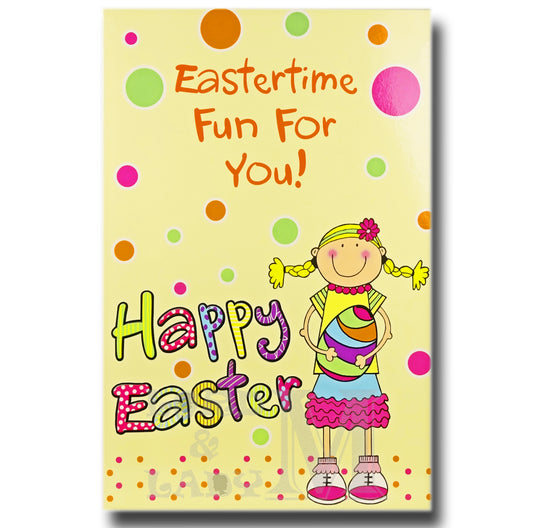 19cm - Eastertime Fun For You! - Girl With Egg - E