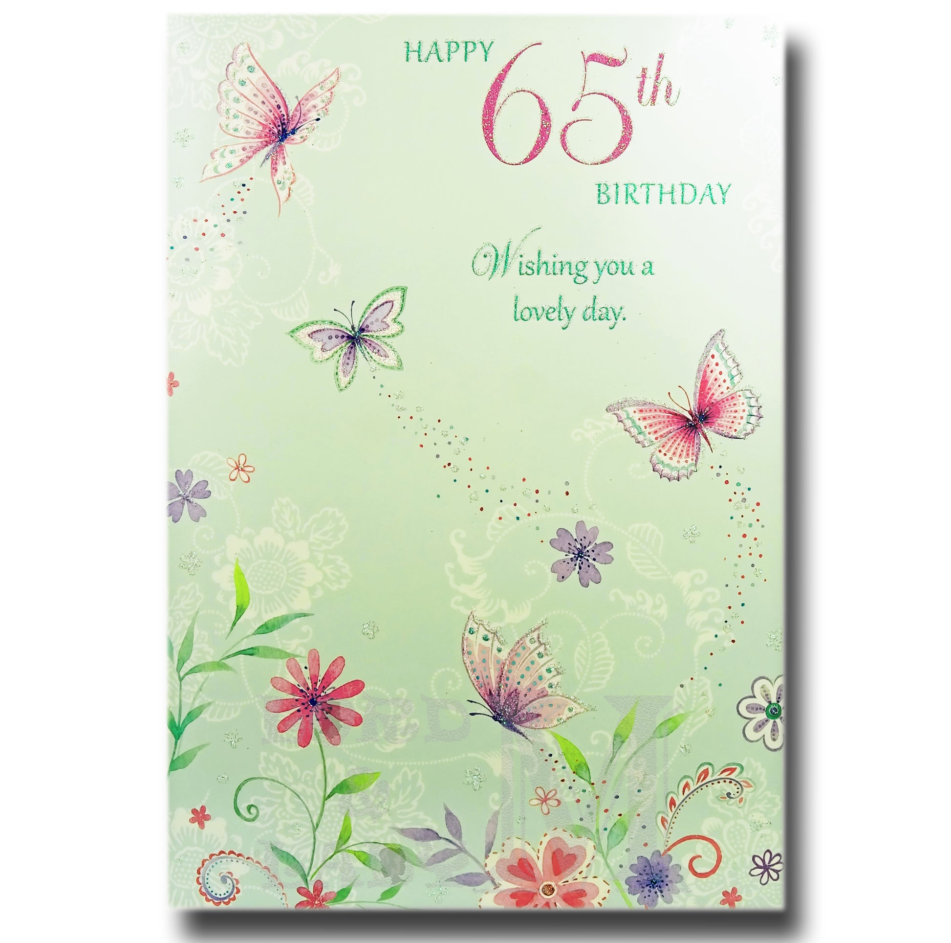 Open Happy Birthday Card Wishing You A Very Artistic Lady Green