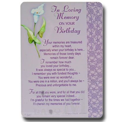 15cm - In Loving Memory On Your Birthday - DGC
