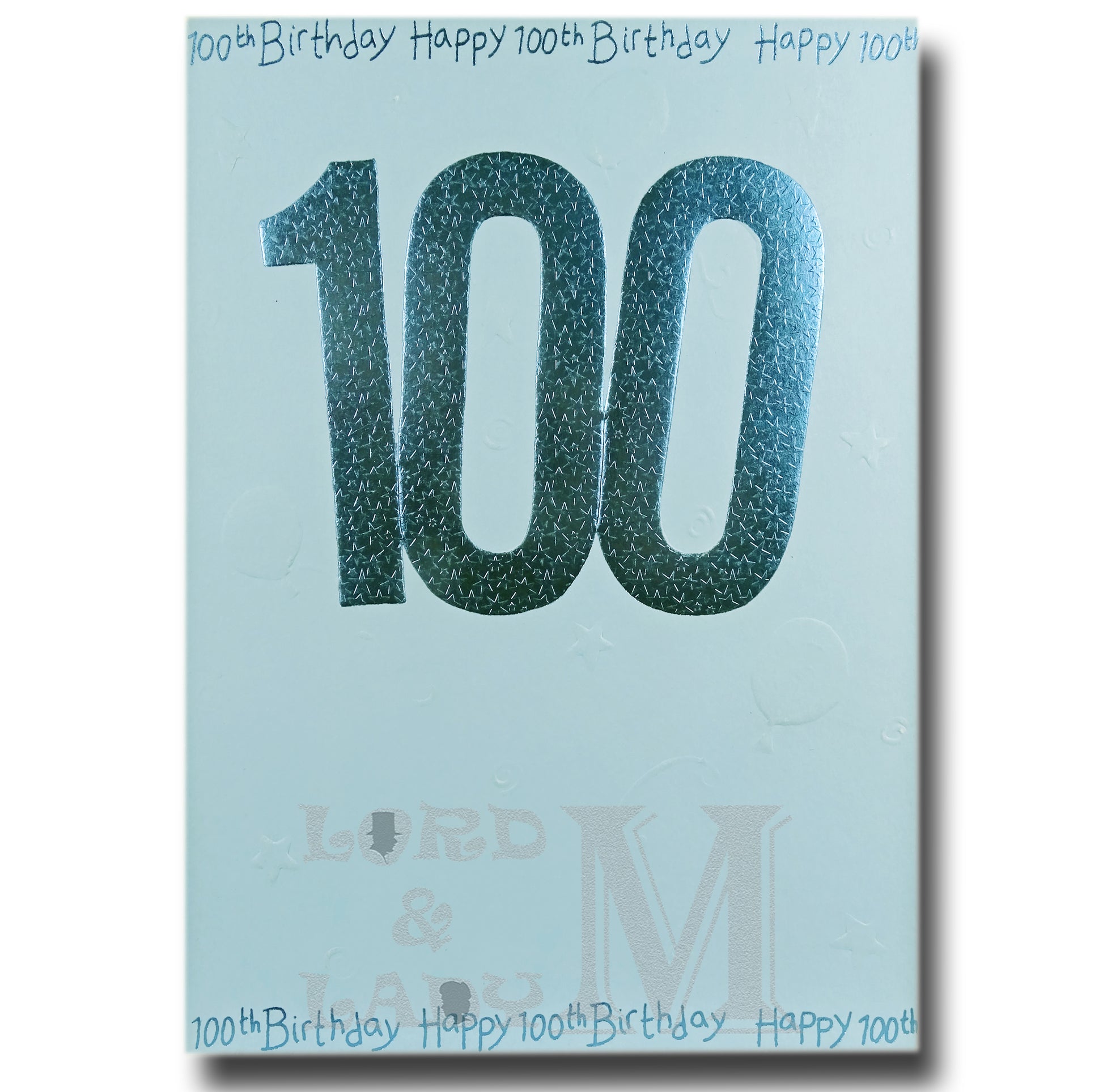 17cm - 100th Birthday Happy 100th Birthday 100 - E