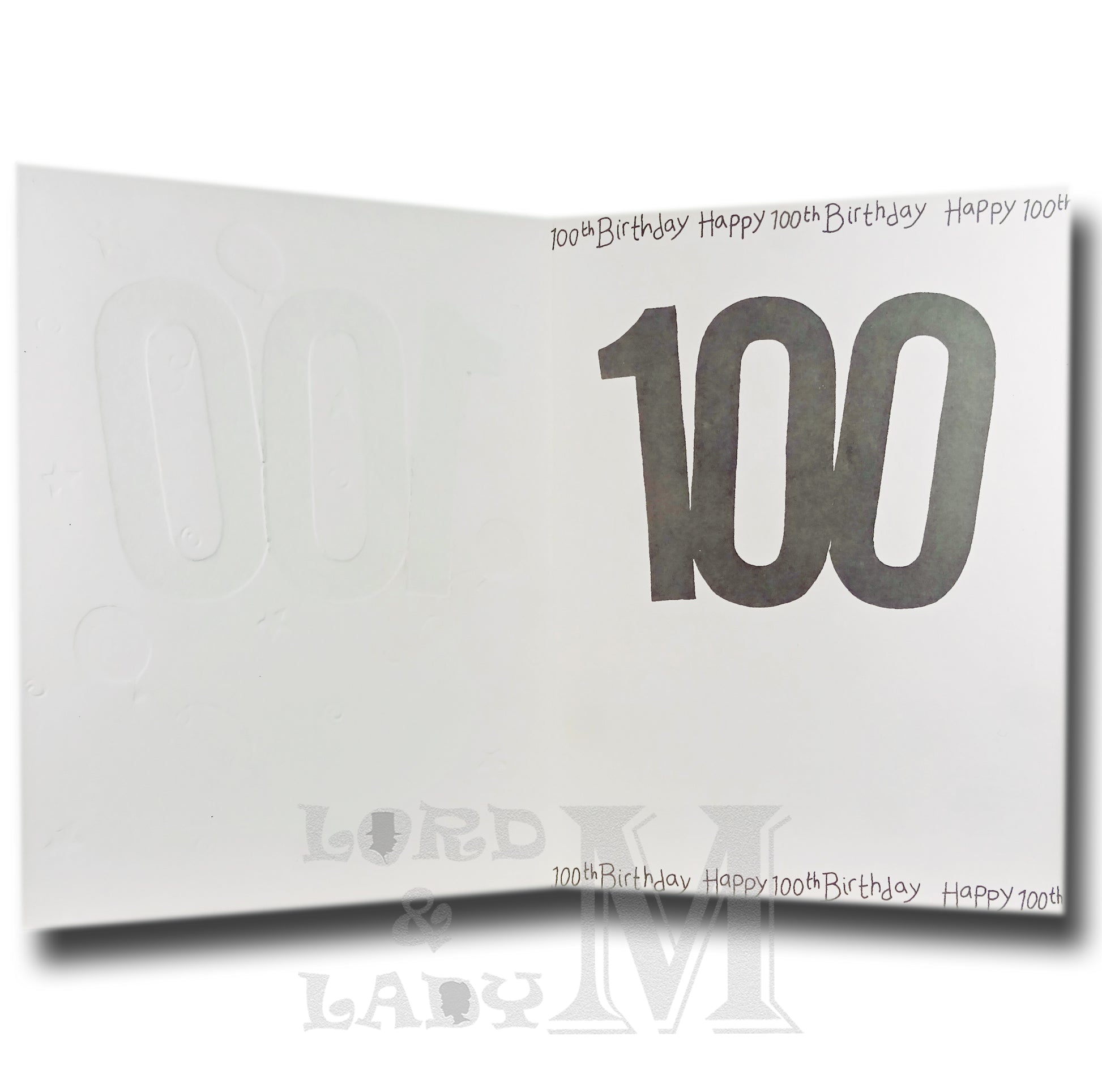 17cm - 100th Birthday Happy 100th Birthday 100 - E