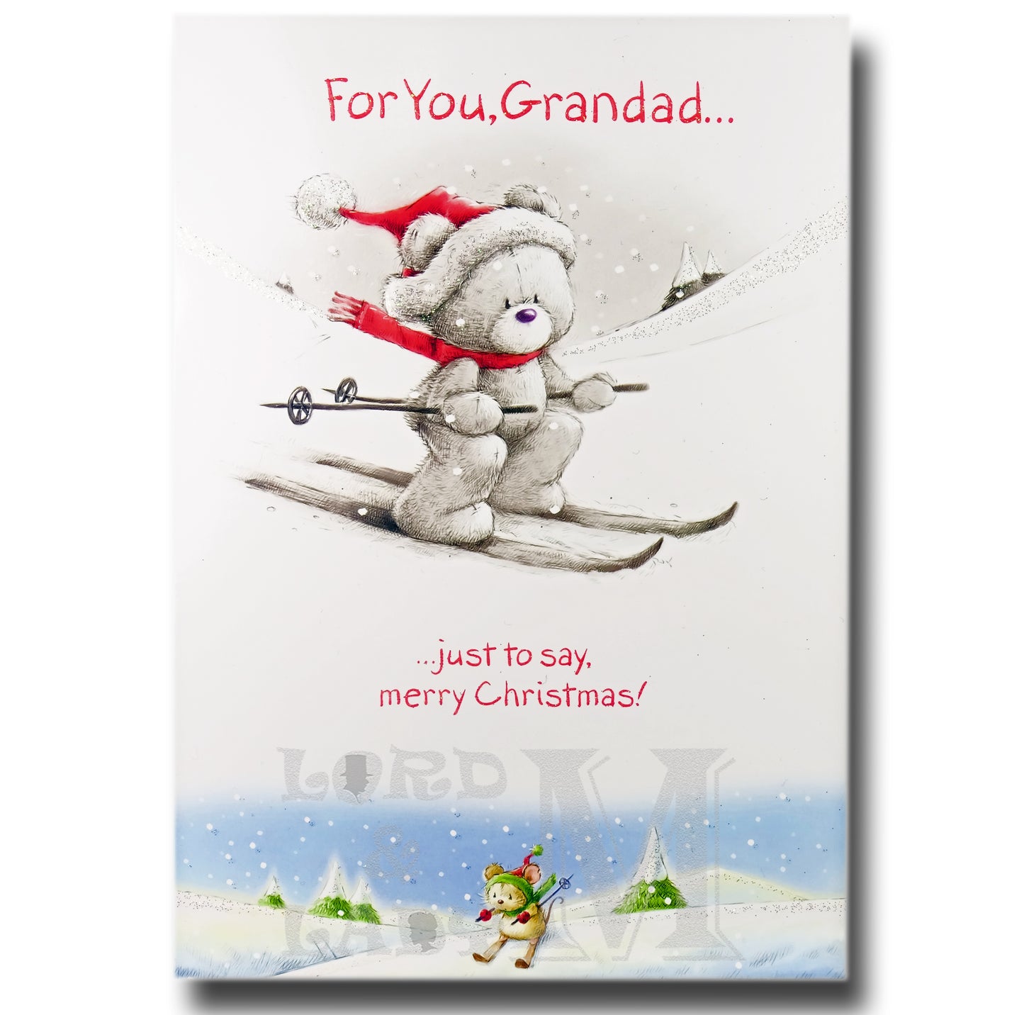 20cm - For You, Grandad - Cute Bear Skiing - DGC
