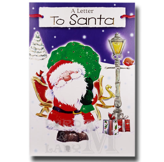 19cm - A Letter To Santa - Santa Sleigh - BGC