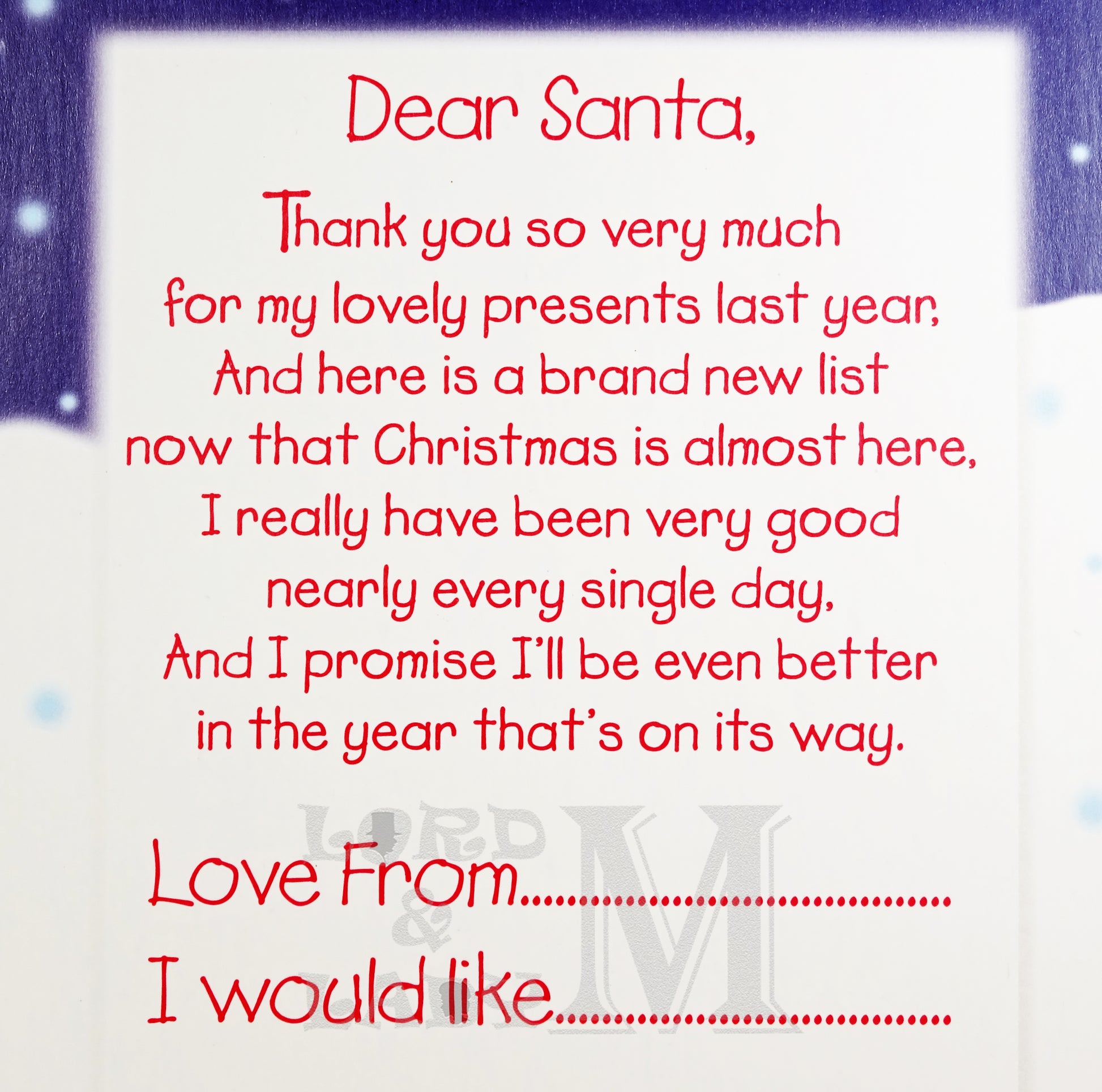 19cm - A Letter To Santa - Santa Sleigh - BGC