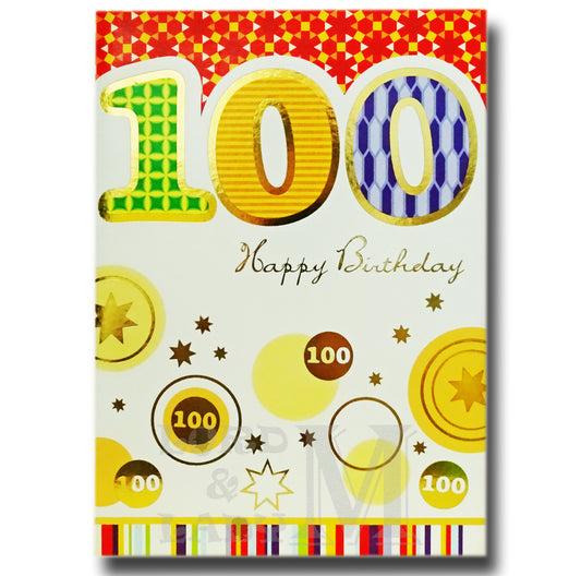 19cm - 100 Happy Birthday - E
