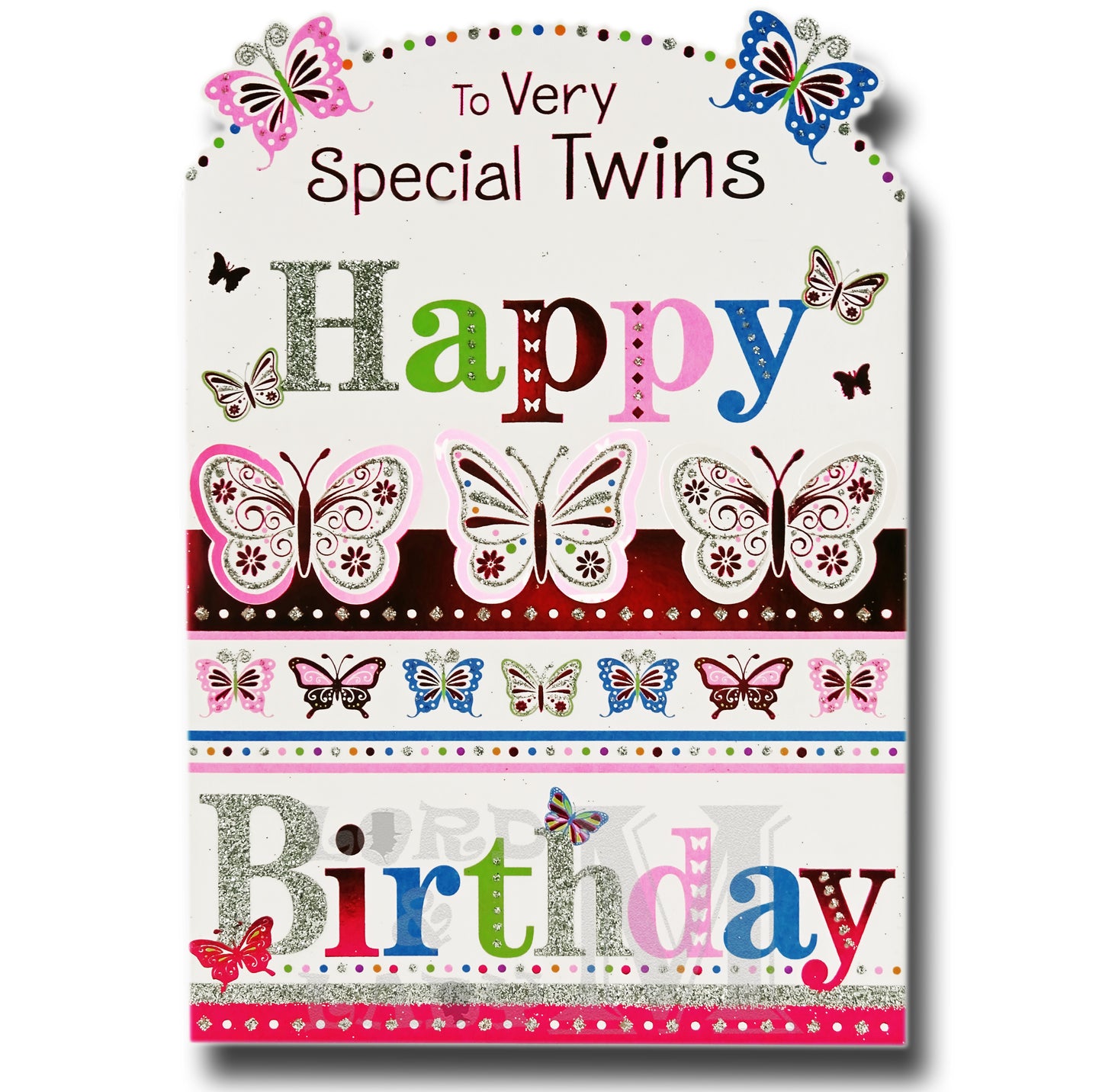 19cm - To Very Special Twins Happy Birthday - BGC