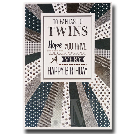 19cm - To Fantastic Twins Hope You Have A .. - BGC