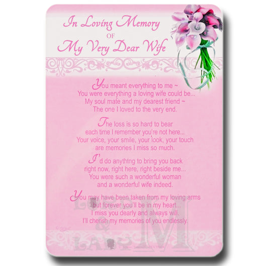 15cm - Loving Memory Of My Very Dear Wife - DGC