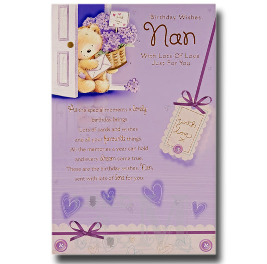 27cm - Birthday Wishes, Nan ... - Lge Let - E