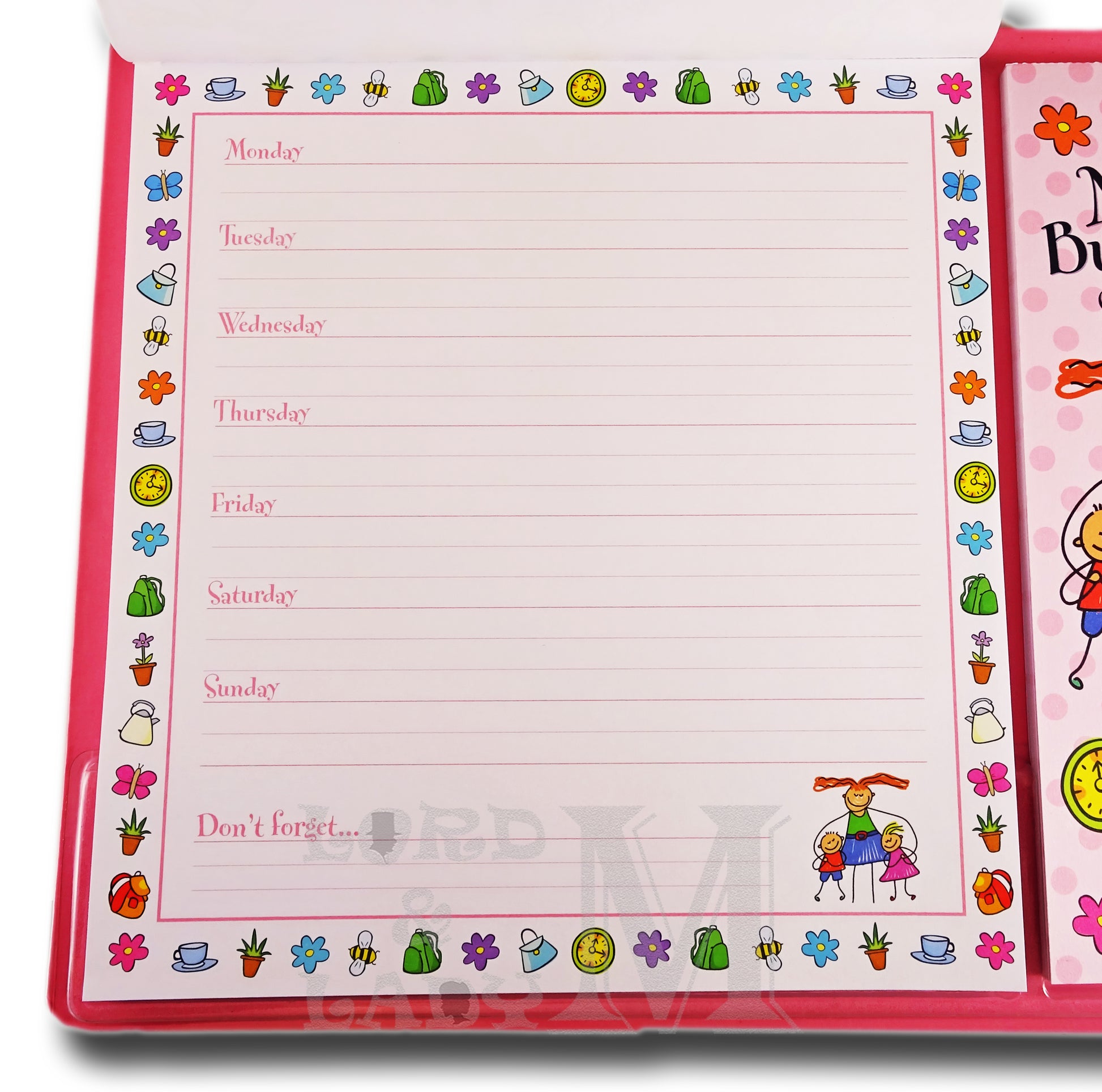 Mum's Busy Day Magnetic Weekly Planner And Shopping List - Perfect Gift Idea