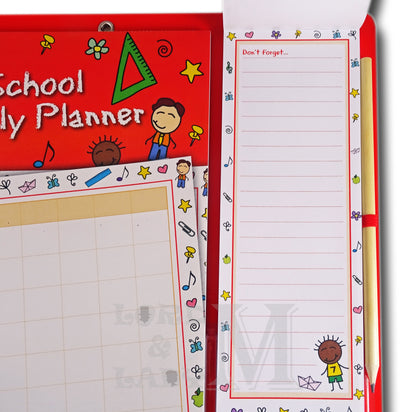 School Magnetic Weekly Planner And Kit List - Perfect Gift Idea