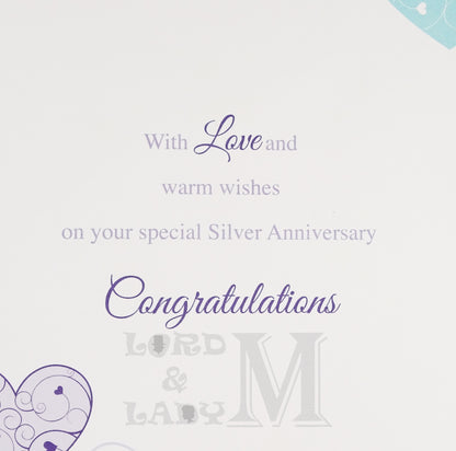 22cm - Congratulations On Your Silver Wedding - KH