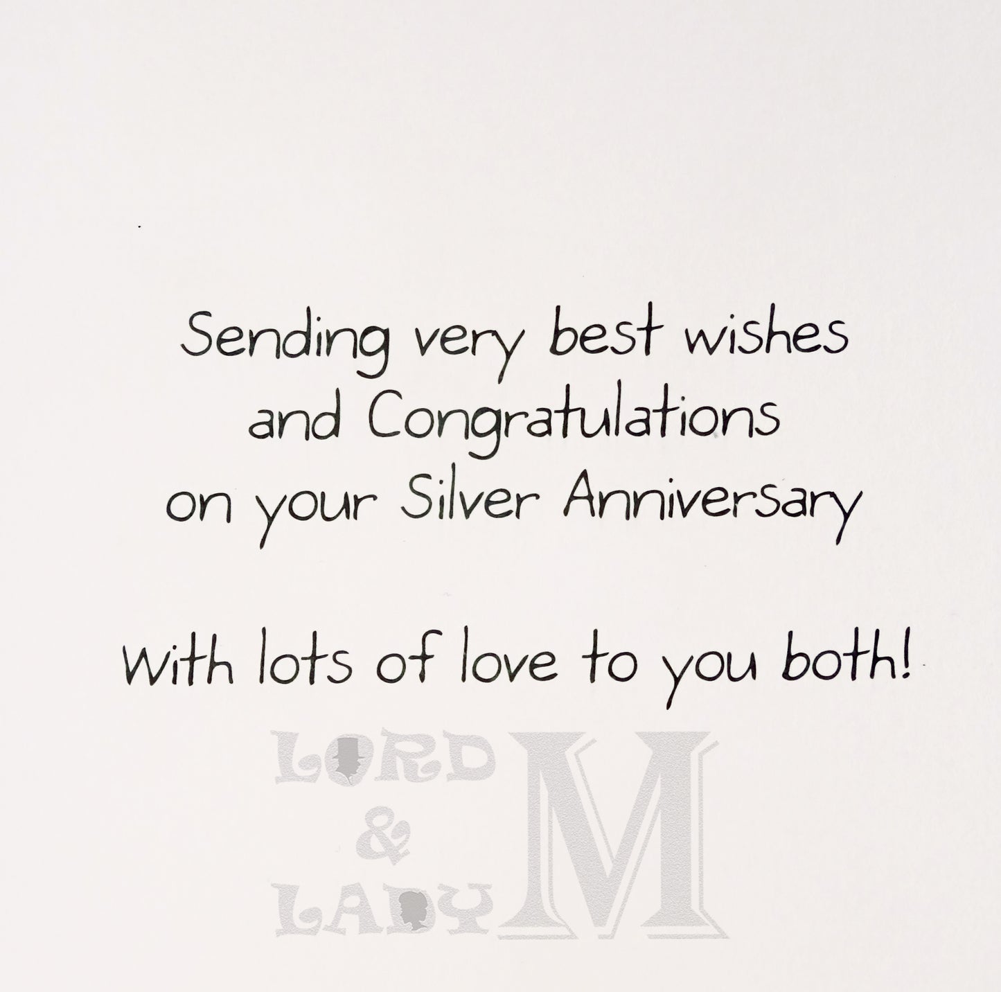 23cm - Mum & Dad On Your Silver ... - Lge Let - E