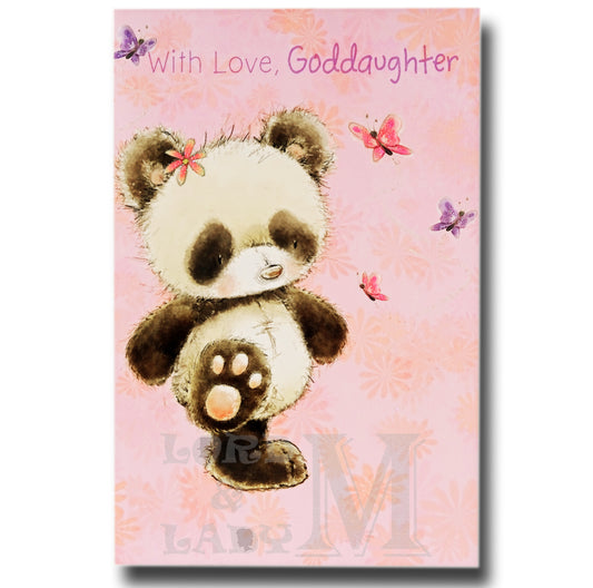 23cm - With Love, Goddaughter - Panda - E