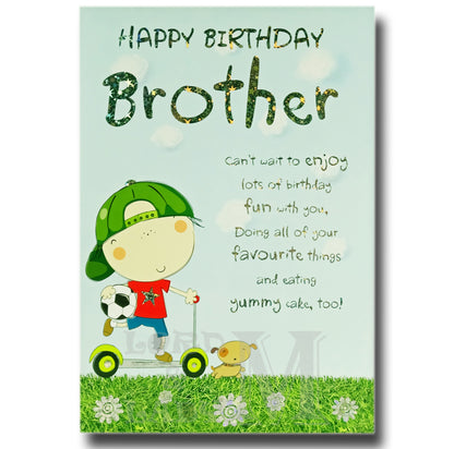 24cm - Happy Birthday Brother Can't - Lge Let - E