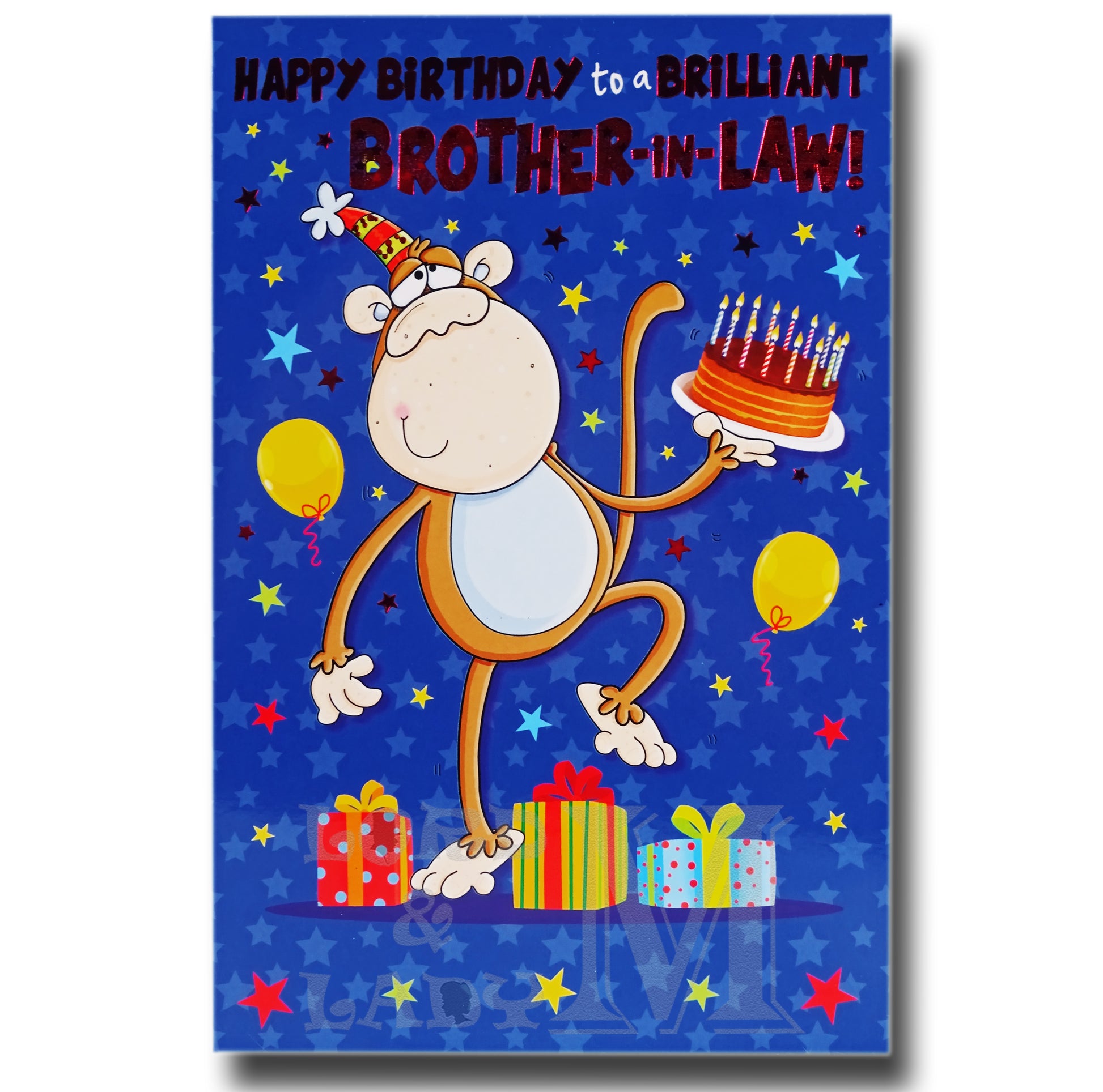 23cm - Happy Birthday To A Brilliant - Monkey - E