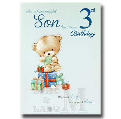 25cm - For A Wonderful Son On Your ..- Lge Let - E