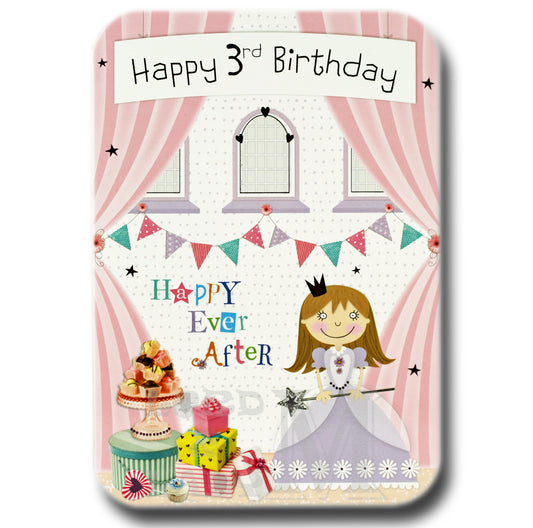 20cm - Happy 3rd Birthday Happy Ever After - E