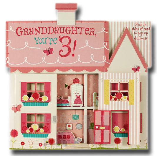 22cm - Granddaughter You're 3! - Lge Let - E