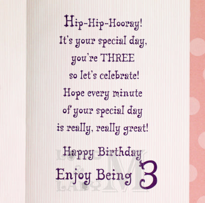 24cm - Happy Birthday 3 Today - Lge Let - E