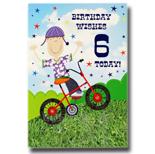 20cm - Birthday Wishes 6 Today! - Bike Boy - E