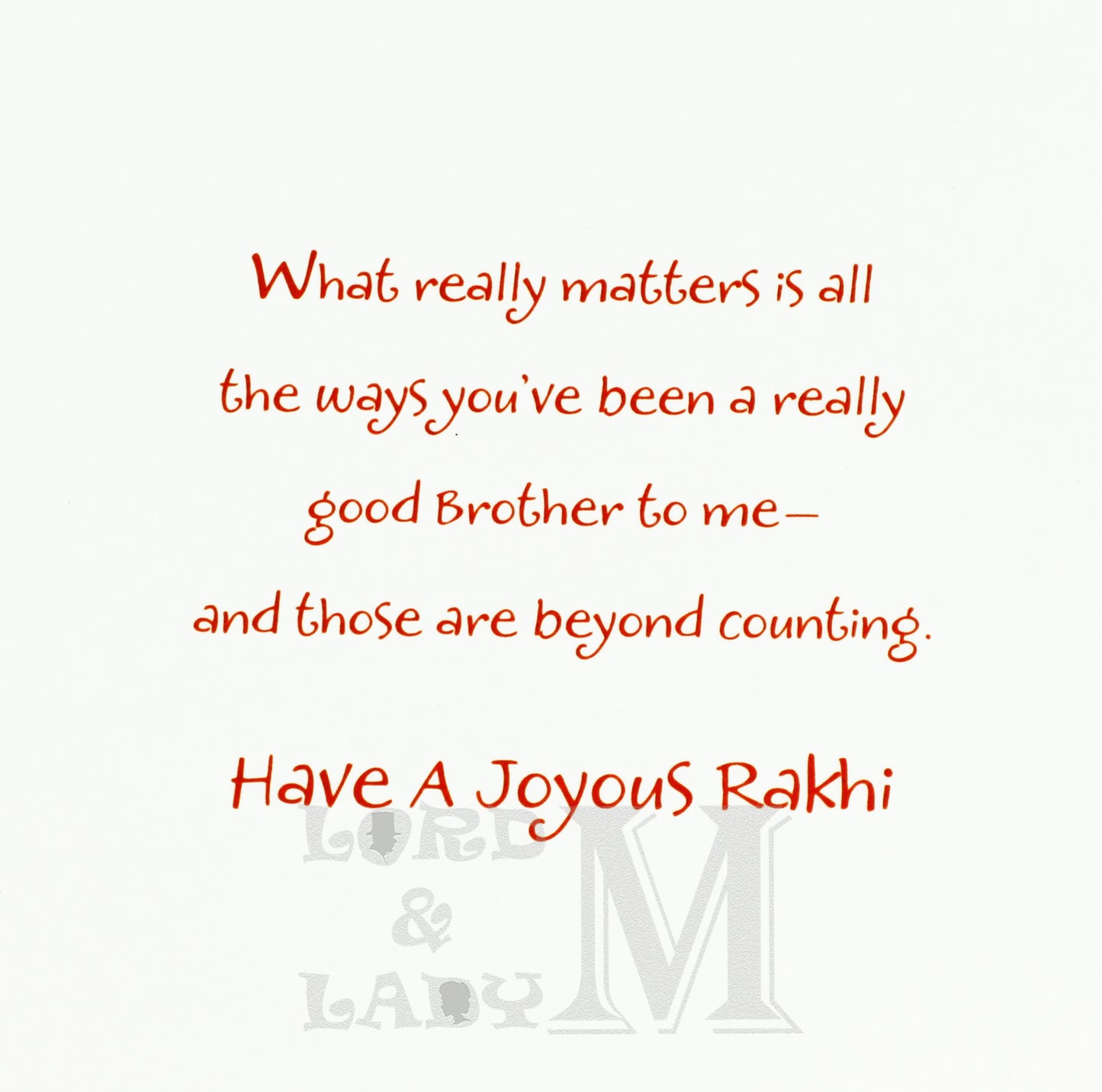 15cm - Rakhi Wishes For A Special Brother .. - DV