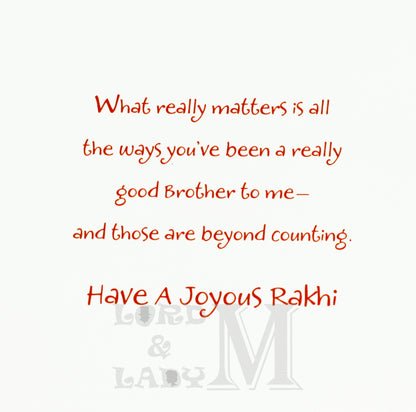 15cm - Rakhi Wishes For A Special Brother .. - DV