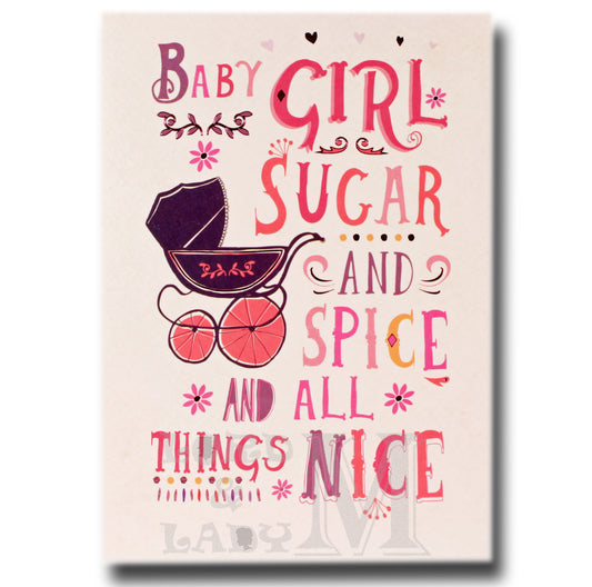 20cm - Baby Girl Sugar And Spice And All Things -E
