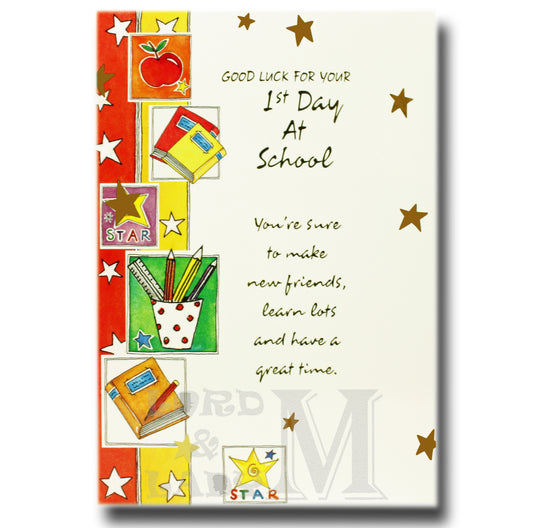 19cm - Good Luck For Your 1st Day At School - DGC