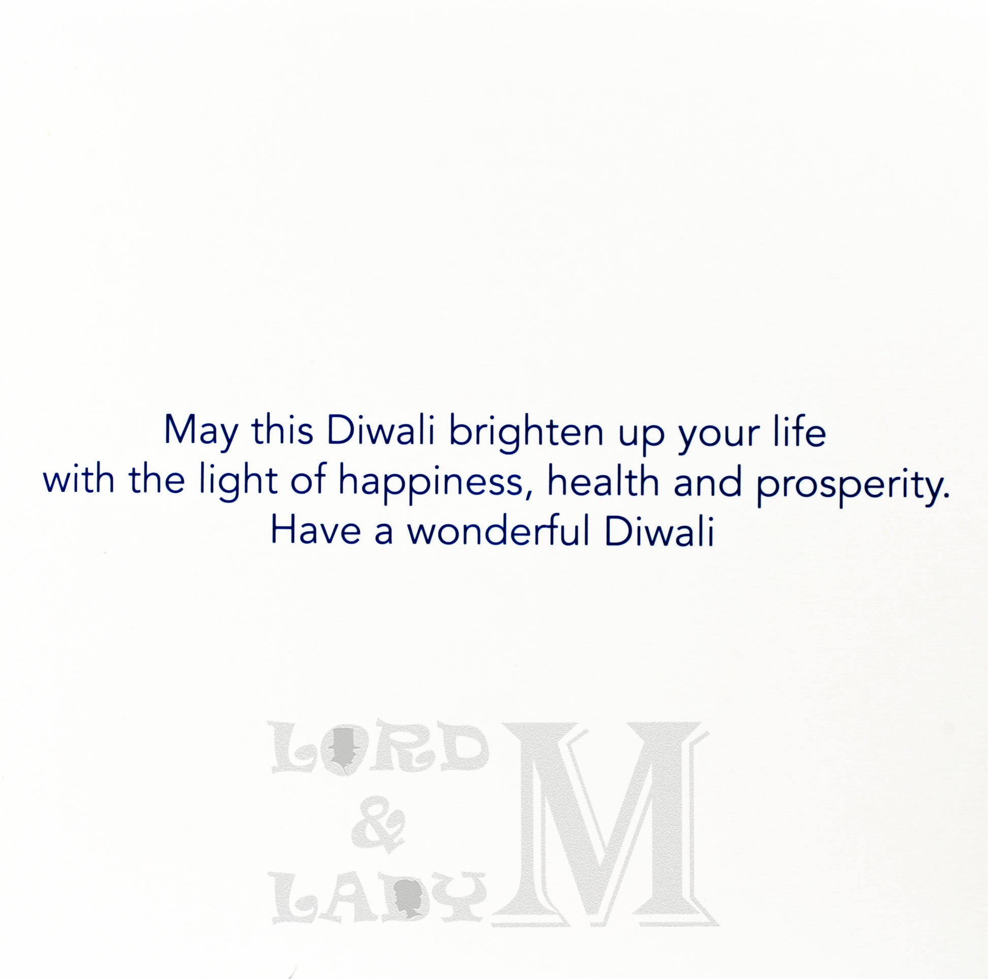 15cm - Diwali Greetings - Blue Border 3 Lamps - DV