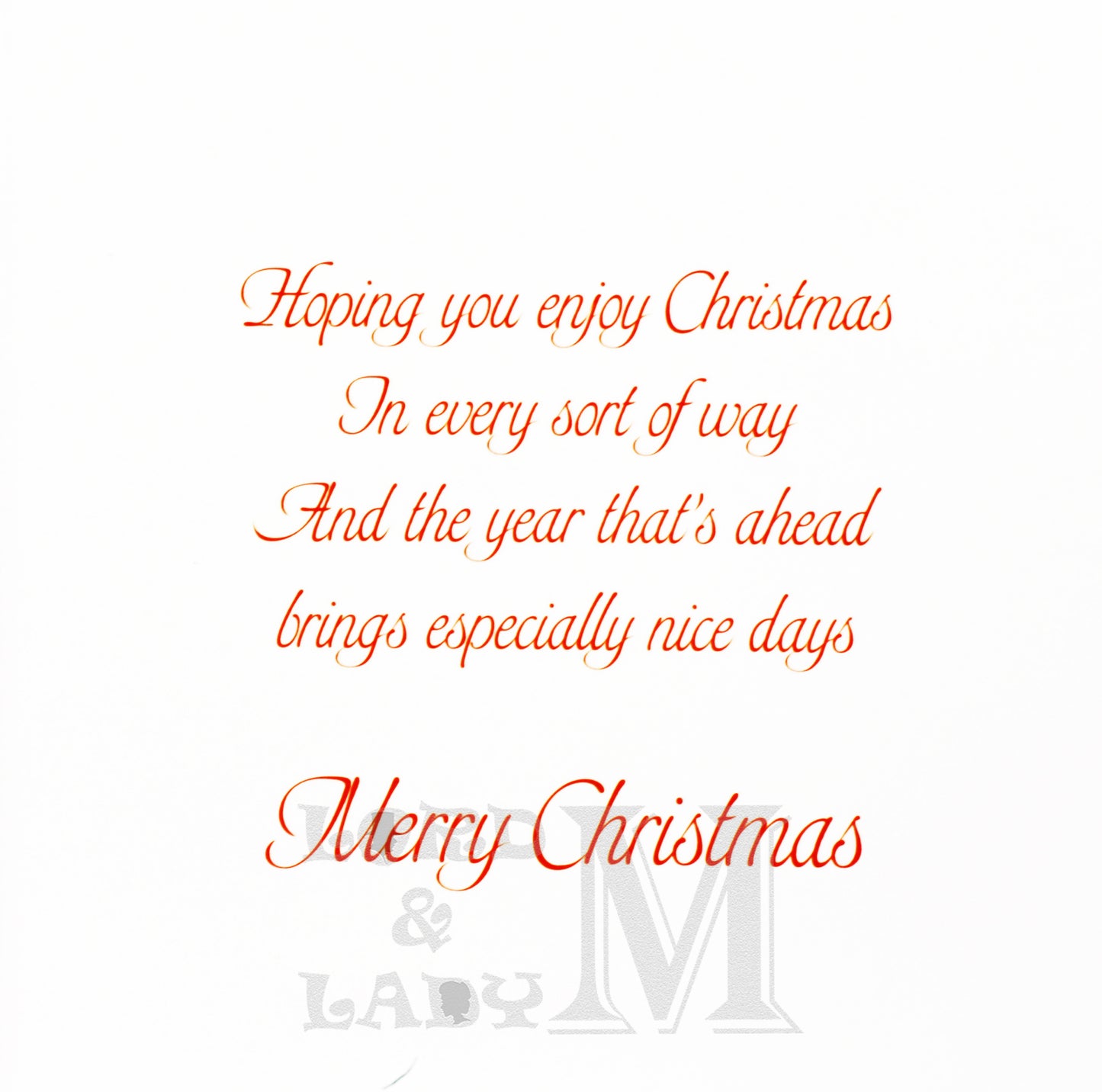19cm - Happy Christmas From All Of Us - Wreath -BG